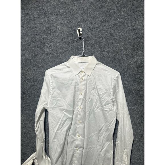 Eton Super Slim White Long Sleeve Button Down Shirt Size 39 - Picture 2 of 6